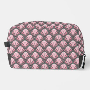 Elegant Pink Grey Art Deco Vintage Pattern Dopp Kit