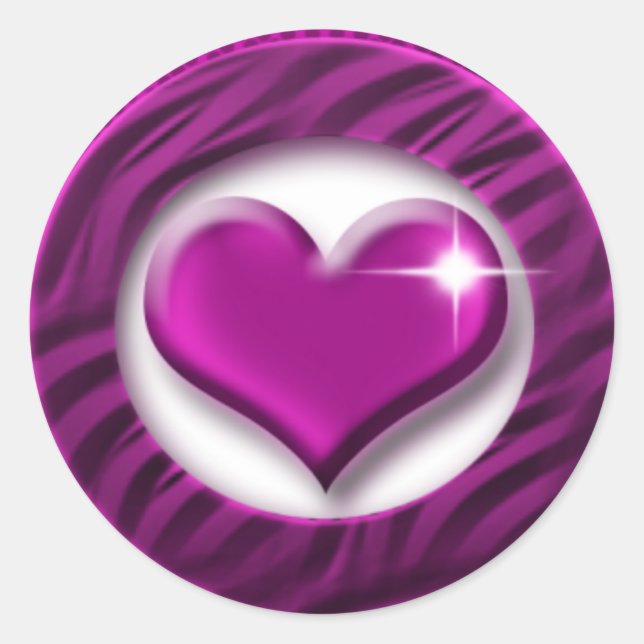 Elegant pink heart stickers (Front)