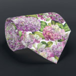 Elegant Pink Hydrangea Floral Pattern Wedding Tie<br><div class="desc">This elegant floral necktie is the perfect choice for weddings and other special occasions features delicate pink and lavender hydrangea flowers in a lovely pattern. Wear as a classic neck tie for men, as a belt for women or in craft projects. Designed by world renowned artist ©Tim Coffey.</div>