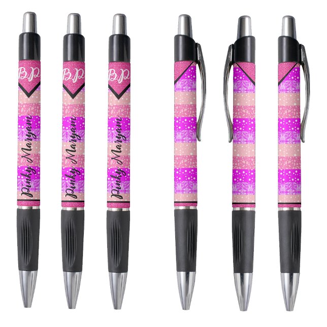 Elegant Pink Initial Monogram Name for Girls, Cool (Cool pens for girls
)