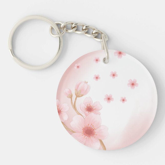 Elegant Pink Keychain Accessory (Front)