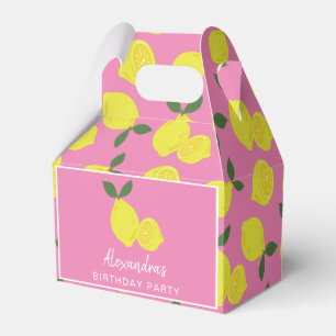 Elegant Pink Lemon Party Favour Box