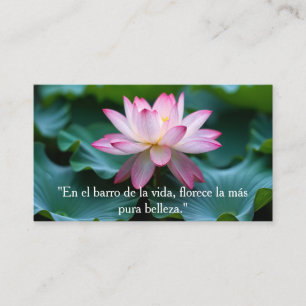 Elegant Pink Loto Flor Business Card