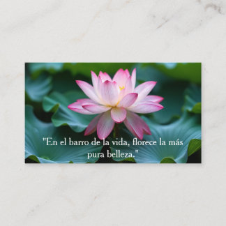 Elegant Pink Lotus Flower Business Card