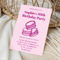 Elegant Pink Macaron 30th Birthday Party