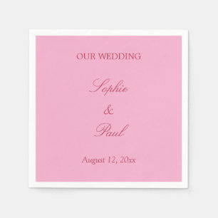 Elegant Pink Magenta Wedding Napkins