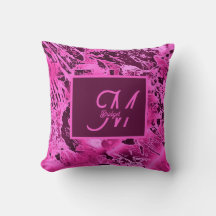 Elegant Pink Marble bold Monogram Typography