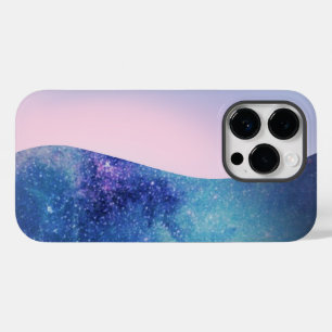 Elegant Pink Modern gradient galaxy glitter star Case-Mate iPhone 14 Pro Case