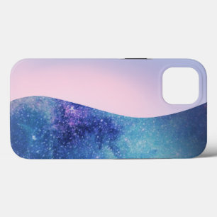 Elegant Pink Modern gradient galaxy glitter star iPhone 13 Case