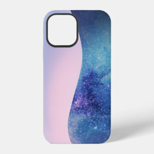 Elegant Pink Modern gradient galaxy glitter star iPhone 12 Case