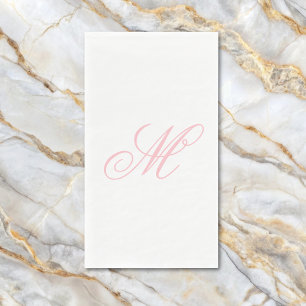 Elegant Pink Monogram Initial  Napkin