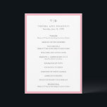 Elegant Pink Monogram Modern Wedding Program<br><div class="desc">Modern wedding programs featuring a clean design with serif and script fonts.</div>