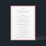 Elegant Pink Monogram Modern Wedding Program<br><div class="desc">Modern wedding programs featuring a clean design with serif and script fonts.</div>