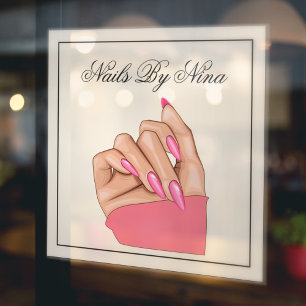 Elegant Pink Nail Artist Beauty Salon