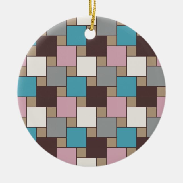 Elegant Pink Nectar Ceramic Tree Decoration (Front)