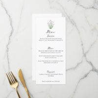 Elegant Pink Ocotillo Cactus Vertical Wedding