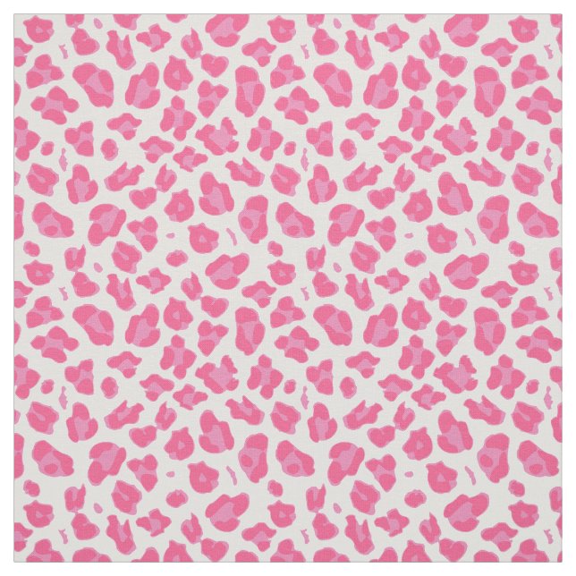Elegant Pink on Pink Leopard Print Fabric (Swatch)