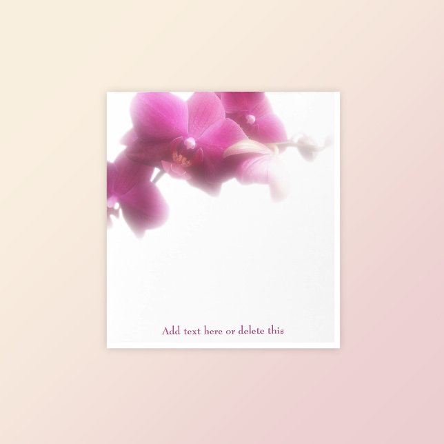 Elegant Pink Orchid Floral Notepad (Creator Uploaded)