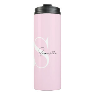 Elegant Pink Pastel Personalised Thermal Tumbler