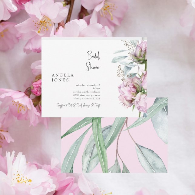 Elegant Pink Peonies Bridal Shower  Invitation (Creator Uploaded)