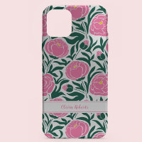 Elegant Pink Peony Flowers Personalised