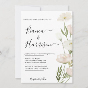Elegant Pink Peony Photo Save The Date