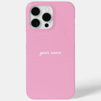 Elegant Pink Personalised iPhone 15 Pro Max Case w