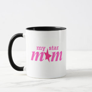 Elegant Pink Personalized My Star Mom Mug