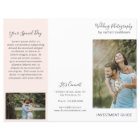 Elegant Pink Photography Business Trifold Brochure