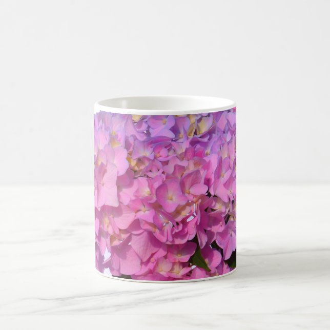 Elegant pink purple blue floral coffee mug (Center)