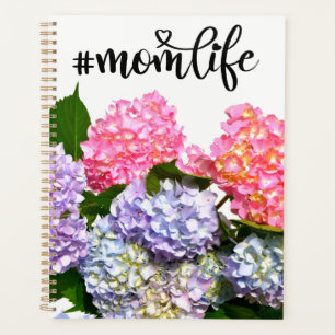 Elegant pink purple blue florals hydrangeas Mum Planner
