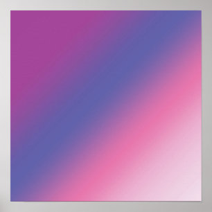 elegant pink purple blue ombre gradient colourful poster