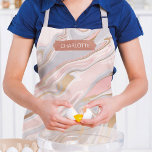 Elegant Pink Purple Marble Chic Personalised Name Apron<br><div class="desc">This modern design features a chic marble pattern of pink,  purple and rose gold with your personalised name #marble #giftsforher #girly #forher #kitchen #aprons #apron #cooking #chef #bbq #baking #baker #home #gift #gifts</div>