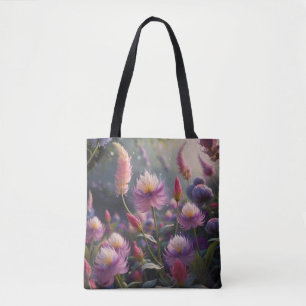 Elegant Pink & Purple Wildflowers Tote Bag
