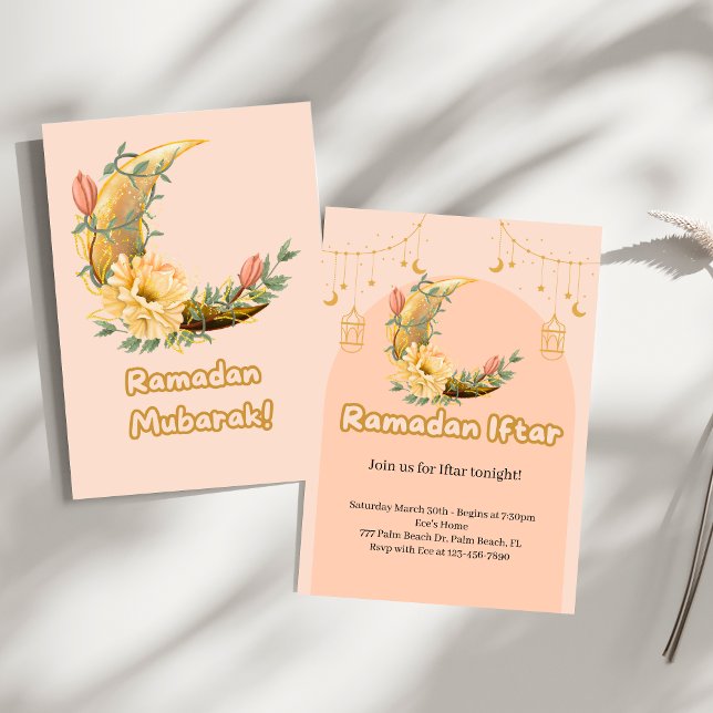 Elegant Pink Ramadan Iftar invitation (Creator Uploaded)