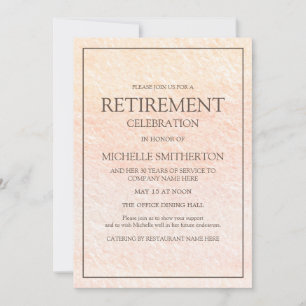Elegant Pink Retirement Party Invitation