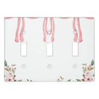 Elegant Pink Ribbons Watercolor Floral