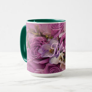 Elegant Pink Rose Bouquet Mug