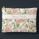 Elegant Pink Rose Garden  Accessory Pouch<br><div class="desc">Perfect for wedding day essentials or bridesmaid gifts,  this Elegant Pink Rose Garden Accessory Pouch features soft watercolor roses and romantic floral details—ideal for a touch of timeless charm. This accessory pouch is a part of a wedding collection with coordinating items available.</div>