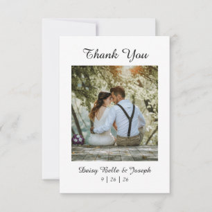 Elegant Pink Rose Garden  Thank You Card