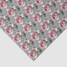 Elegant Pink Rose Impasto Floral Medium Gift Bag