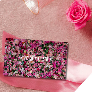 Elegant Pink Roses Business Card