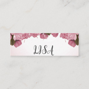 ELEGANT PINK ROSES BUSINESS CARDS