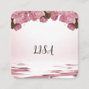 ELEGANT PINK ROSES BUSINESS CARDS