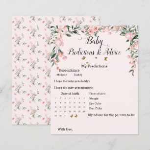 Elegant Pink Roses & Butterflies Baby Shower Game