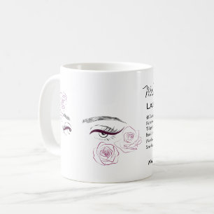 Elegant Pink Roses Floral Watercolor Beauty Salon  Coffee Mug