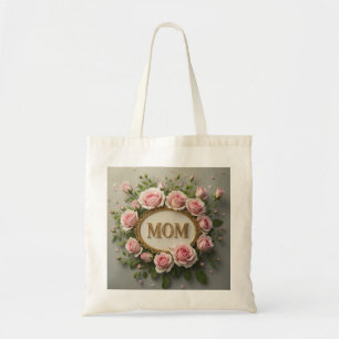 Elegant Pink Roses For Mum on Mother's Day Tote Bag