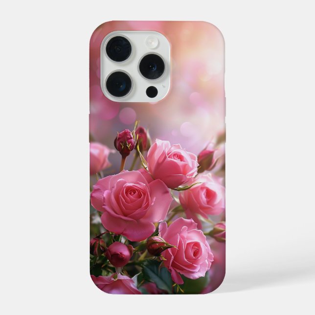 Elegant Pink Roses Phone Case (Back)