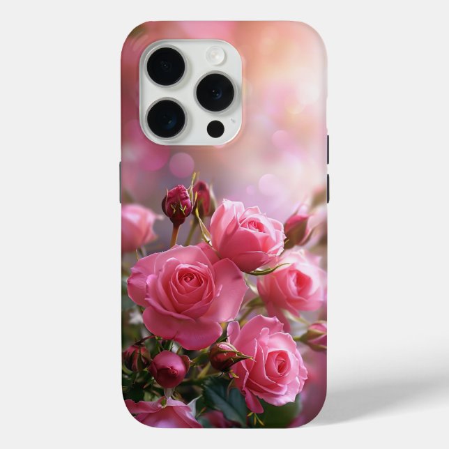 Elegant Pink Roses Phone Case (Back)
