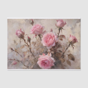 Elegant Pink Roses Tissue Paper